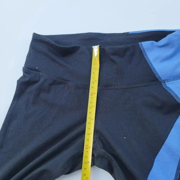 CHAMPION DUO DRY Black Blue SOFT STRETCH LEGGINGS Cropped SIZE M - Picture 4 of 6